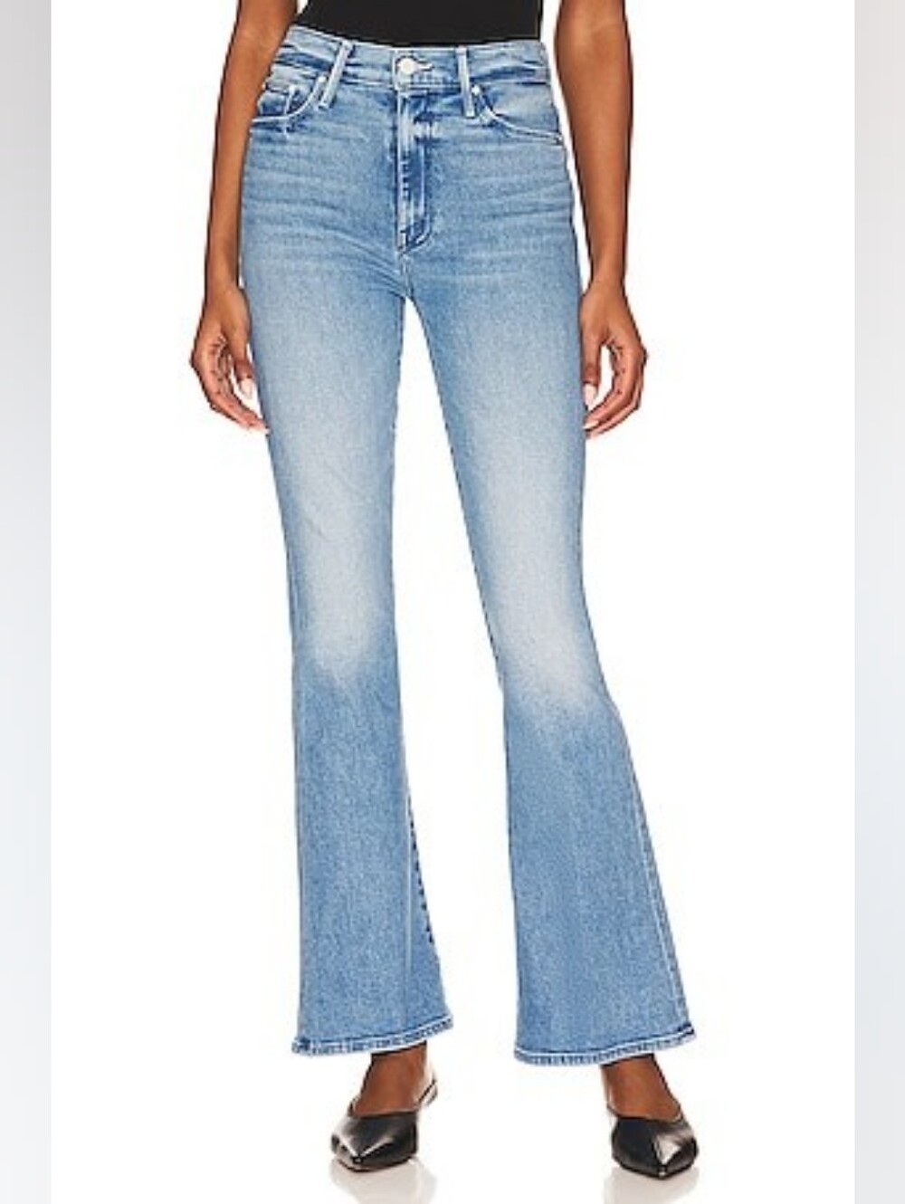 Mother High Waist Weekender Skimp Jeans in On The Run